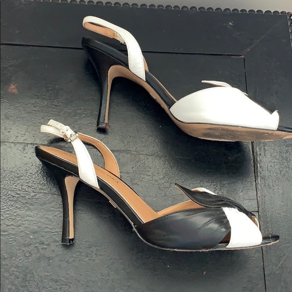 Badgley Mischka leather peep toe slingback classic - Picture 10 of 16